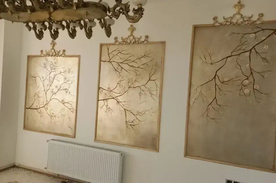  سو.گچبری پیش ساخته و مدرن،پتینه،ورق طلا