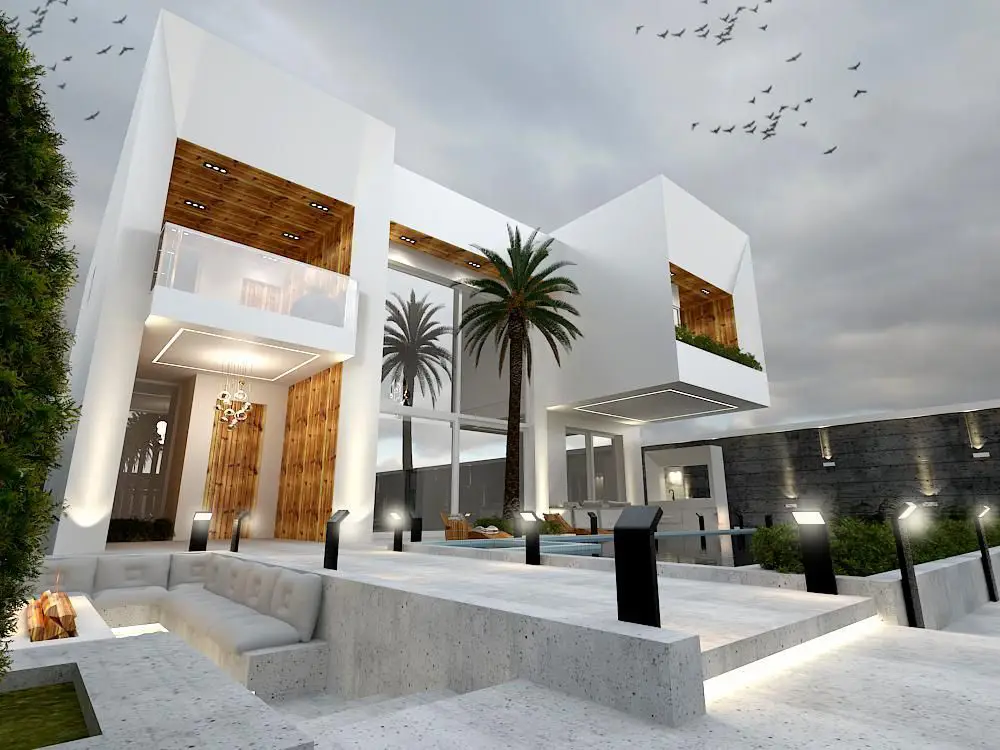 طراحی تخصصی ویلا و طراحی پلان نما داخلی و محوطه