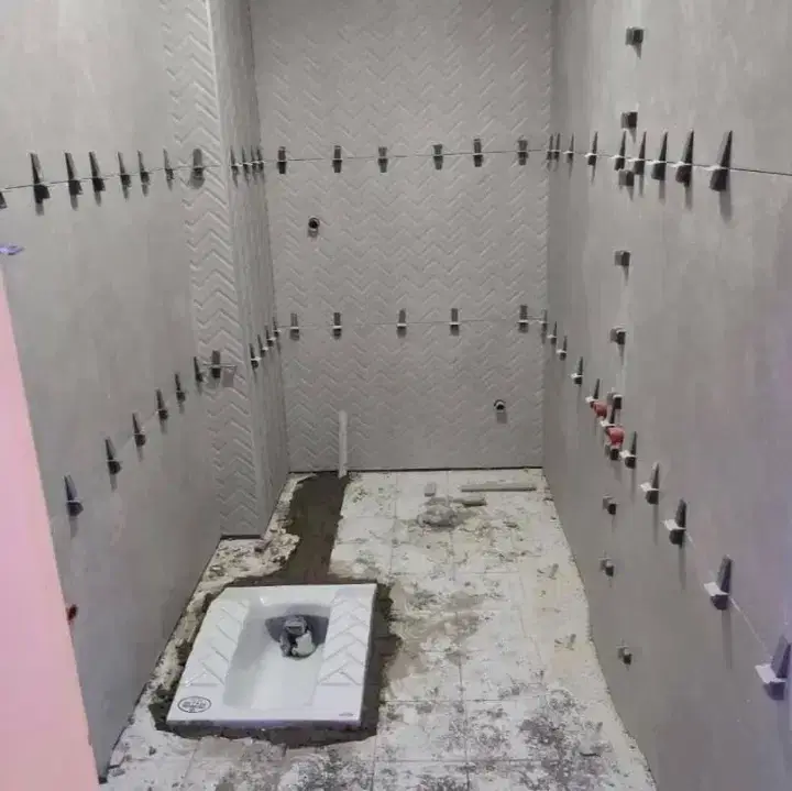 بنایی کاشیکاری و موزاییک و دیوار چینی و شیب بندی