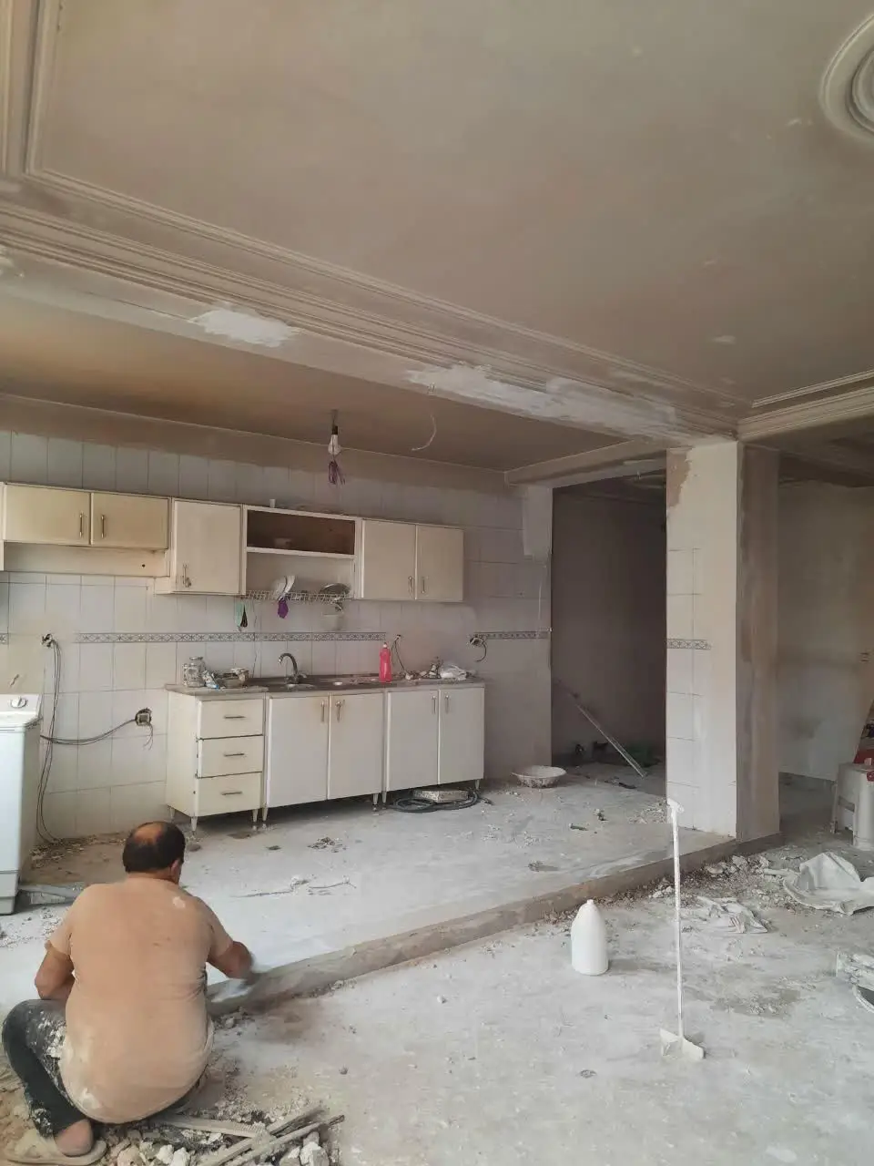 گچکاری خورده کاری( بازسازی تخریب )آرک اوپن شومینه