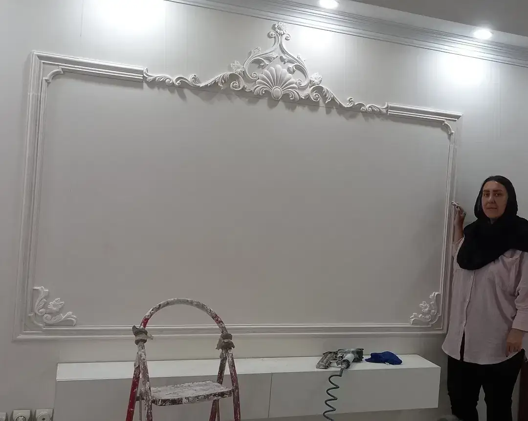  سو.گچبری پیش ساخته و مدرن،پتینه،ورق طلا