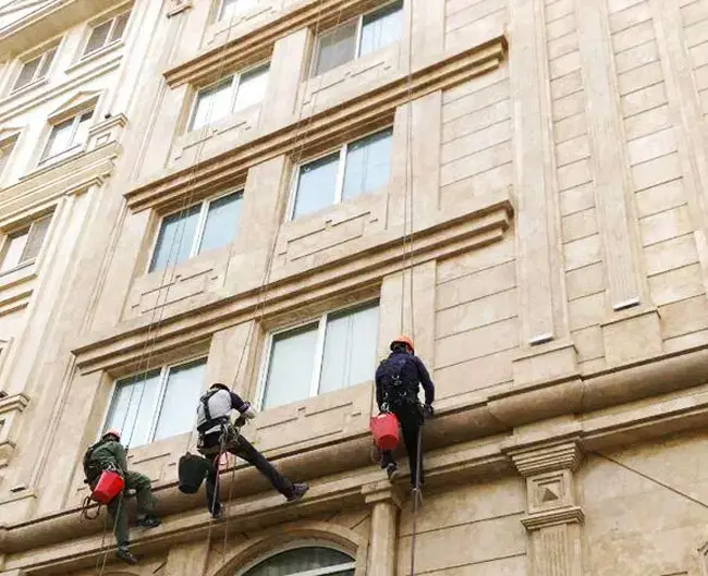 پیچ و رول پلاک،شستشوی نما،کار در ارتفاع، راپل